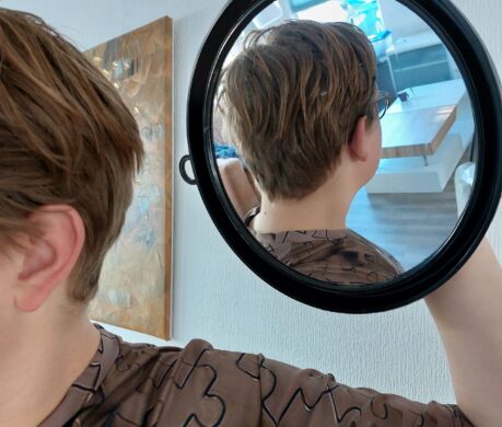 Professionele kappersspiegel rond - Image 2
